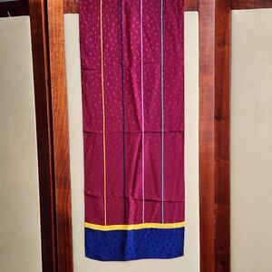 Alfred Sung Rectangular Silk Scarf Vintage